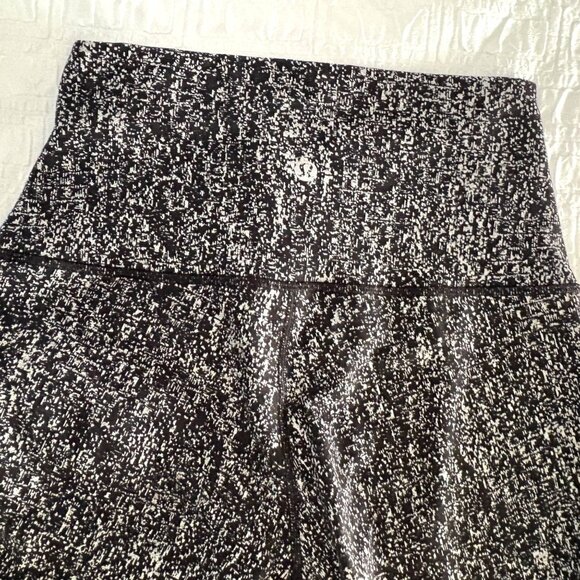 Lululemon Wunder Under Hi-Rise 30" Luxtreme Leggings Black White Luon Jacquard 6 - Picture 10 of 10